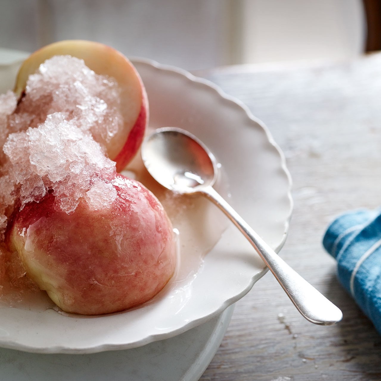 Diana Henry's recipe for peaches Sicilian-style with peach and wine granita